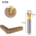 thumbnail image 4 of 5 Pcs 8 Mm Shank Dovetail Router Bit Set, Half-blind & Through Dovetail Joint Router Bit, Cutting Diameter 1/4" 3/8" 1/2" 5/8" 3/4" Woodworking Millin, 4 of 5