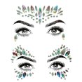 thumbnail image 1 of 2 Sheets Face Gems Fashion Rhinestone Face Jewel Face Sticker for Carnival Party, 1 of 7