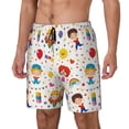 thumbnail image 2 of Uemuo Childrens Party Pattern Mens Swim Trunks Quick Dry Board Shorts with Mesh Lining, Stretch Beach Shorts Quick Dry No-Chafing Board Shorts-Large, 2 of 9