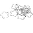 thumbnail image 1 of shiyou-Plum Blossom Shape Key Ring,25PCS Plum Shape Keyring for Keychains, Bags, Jewelry Making (Plum Blossom), 1 of 4