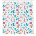 thumbnail image 3 of Ambesonne Aqua Jellyfish Shower Curtain, Elements of Maritime, 69"Wx75"L, Multicolor, 3 of 3