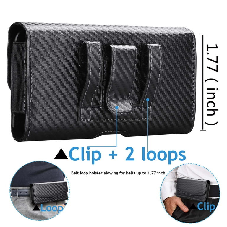 Njjex Belt Holster for Apple iPhone XR 11 Pro Max XS Max 8 7 6 6S Plus SE 5S Syntheic Leather Belt Clip Loop Carrying Case Card Holder Slots Fit Phone