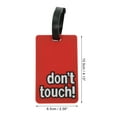 thumbnail image 2 of Unique Bargains 1 Pc Don't Pattern Luggage Tag for Travelling Red, 2 of 5