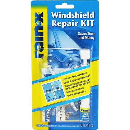 Rain - X Windshield Repair Kit, SAVES TIME AND MONEY BY REPAIRING CHIPS AND CRACKS QUICKLY AND EASILY - 600001