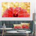 thumbnail image 1 of Hibiscus Flower with Lit up Background - Large Floral Canvas Artwork, 1 of 1