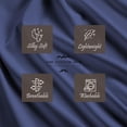 thumbnail image 4 of 100% Pima Cotton Olympic-Queen Size 4-PCs Sheet Set (Solid, Mediterranean Blue) Fits 7-9â€ Deep Pocket, 600 Series Sateen Weave, 4 of 5