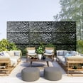 thumbnail image 1 of Neutypechic Outdoor Privacy Screen with Stand 76" x 47.2" x 15.7" Metal Balcony Decorative Screen, 1 of 5