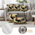 thumbnail image 6 of Vintage Rooster Pillow Covers 2 Pack Welcome Farmhouse Sunflower Animal Rustic Country Pillowcase Waterproof Outdoor Throw Pillow Cover for Patio Garden Square Cushion 16”x16”, 6 of 9
