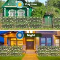 thumbnail image 4 of Expandable Fence with White Roses and Solar Light String Stretchable Flower Privacy Fence Faux Ivy Fence Panel Backdrop Decor for Garden Balcony Patio, 4 of 11
