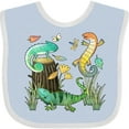 thumbnail image 3 of Inktastic Cute Lizards Hanging out Boys or Girls Baby Bib, 3 of 4