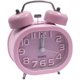 thumbnail image 1 of Reloj despertador retro silencioso de cuarzo, reloj despertador matutino, mesita de noche de viaje, reloj analógico de doble campana, reloj despertador de metal para niños con pilas, rosa, 1 of 5