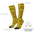 thumbnail image 5 of Womens Caution Tape Knee High Socks Comfy Thermal Boot Long Socks, 5 of 7