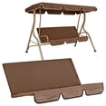 thumbnail image 2 of 600D Thicken Oxford Swing Seat Replacement Cover For Outdoor Patio Swing Porch Swing Cover Replacement Garden Rocking Chair Cushions Covers Swing Seat Replacement Brown 60*20*20 In, 2 of 9