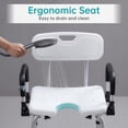 thumbnail image 2 of ELENKER Height Adjustable Shower Chair,  Bath Bench Shower Seat with Flip-up Armrests for Elderly, Disabled and Pregnant Women, 2 of 6