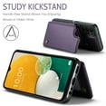 thumbnail image 3 of Feishell for Samsung Galaxy A14 5G Case with Card Holder, Wallet Case for Women Men with RFID Blocking, Durable PU Leather Kickstand Magnetic Clasp Shockproof Phone Case,Purple, 3 of 9