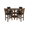 thumbnail image 2 of New Classic Furniture Gia 5-Piece Transitional Wood Dining Set in Brown, 2 of 14