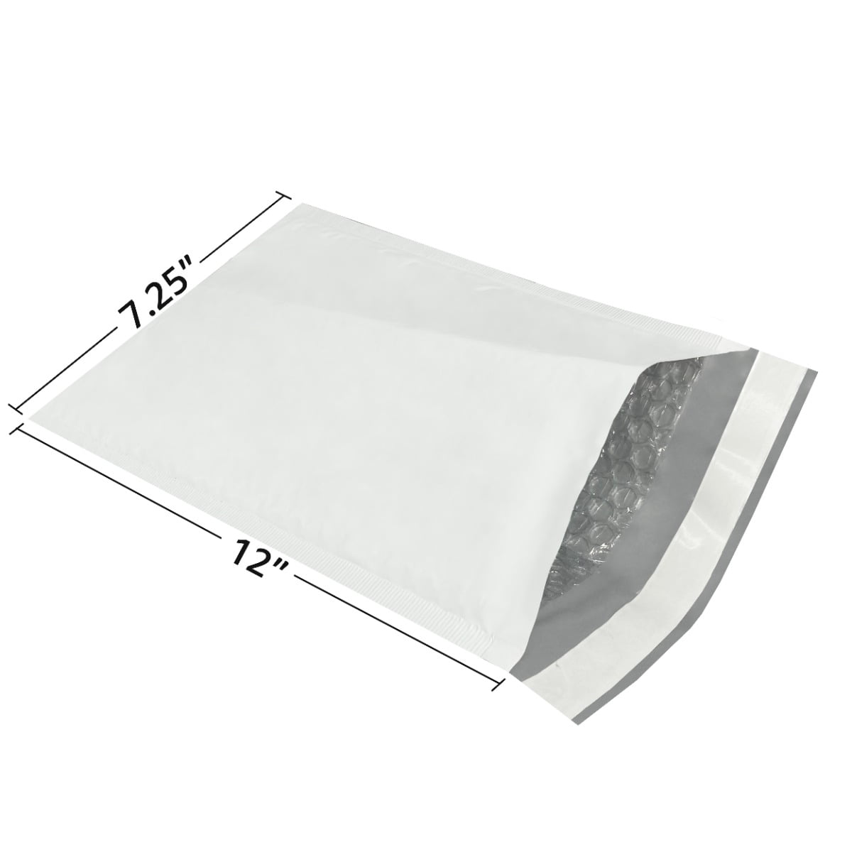 StarBoxes 200 Poly Bubble Mailer Bags 7.25x12" #1 Pouches Envelopes White