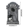 thumbnail image 2 of Halloween Skull and Tombstone Figurine, Spooky Resin Decoration for Haunted House Tabletop Display, Creepy Holiday Decor and Party Ornament for Halloween Enthusiasts, 2 of 6