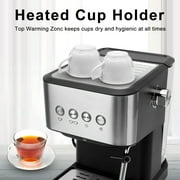 Fyydes Espresso Machine 20 Bar, 1.5L Water Tank with Milk Frother Steam, Stainless Steel Coffee Maker for Espresso, Latte, Mocha, Americano, 1050W, Silver