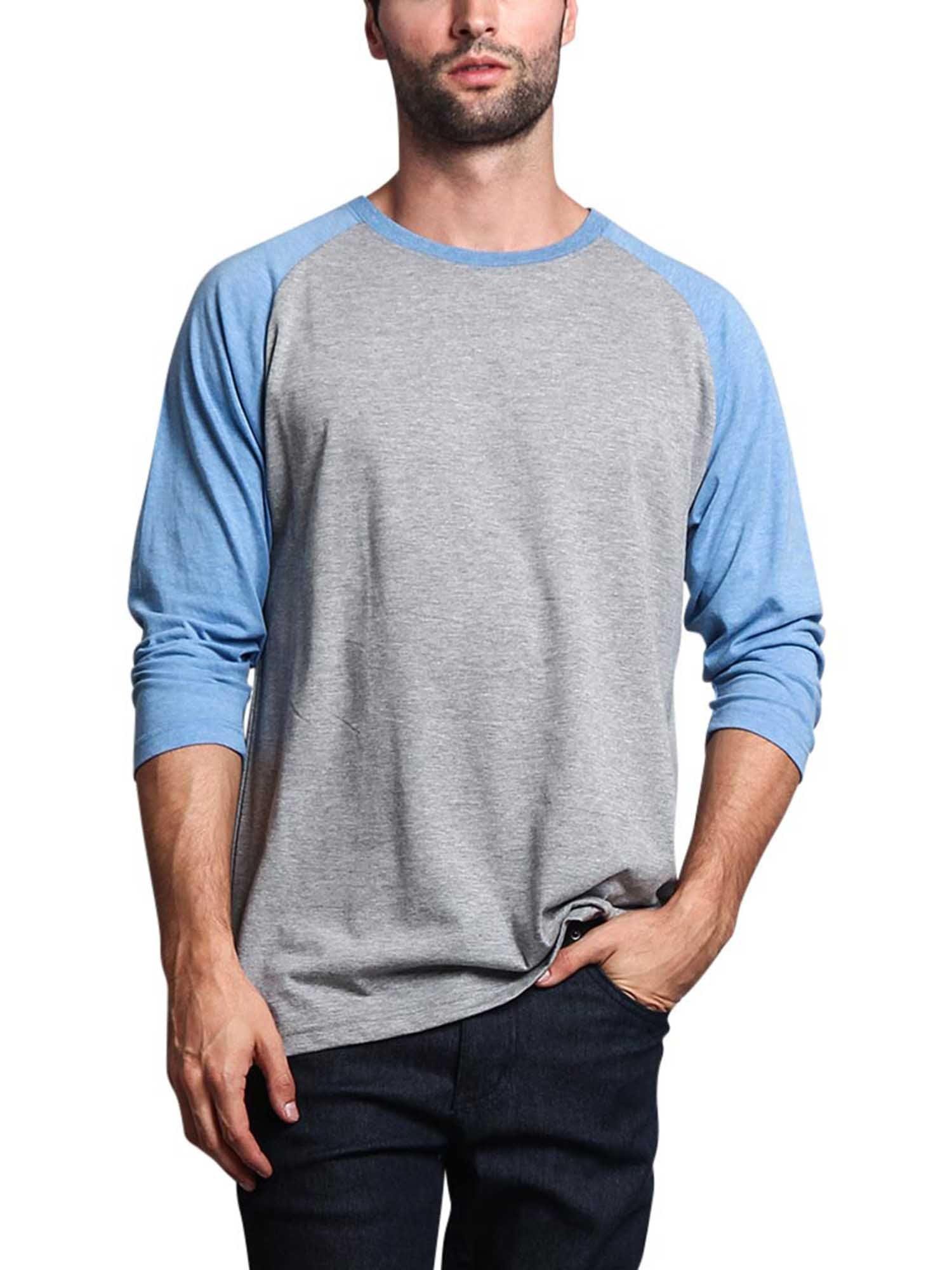 Victorious Men's Classic Raglan Plain Baseball Jersey Tee