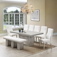 thumbnail image 2 of Astra Modern 71" Rectangular Pedestal Dining Table, Champagne Wood, 2 of 4