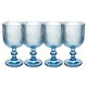thumbnail image 1 of Set de 4 Copas de Vidrio Top Choice, Con Líneas en Relieve, Color Azul, Capacidad 380 ml con Caja de Regalo, 1 of 3