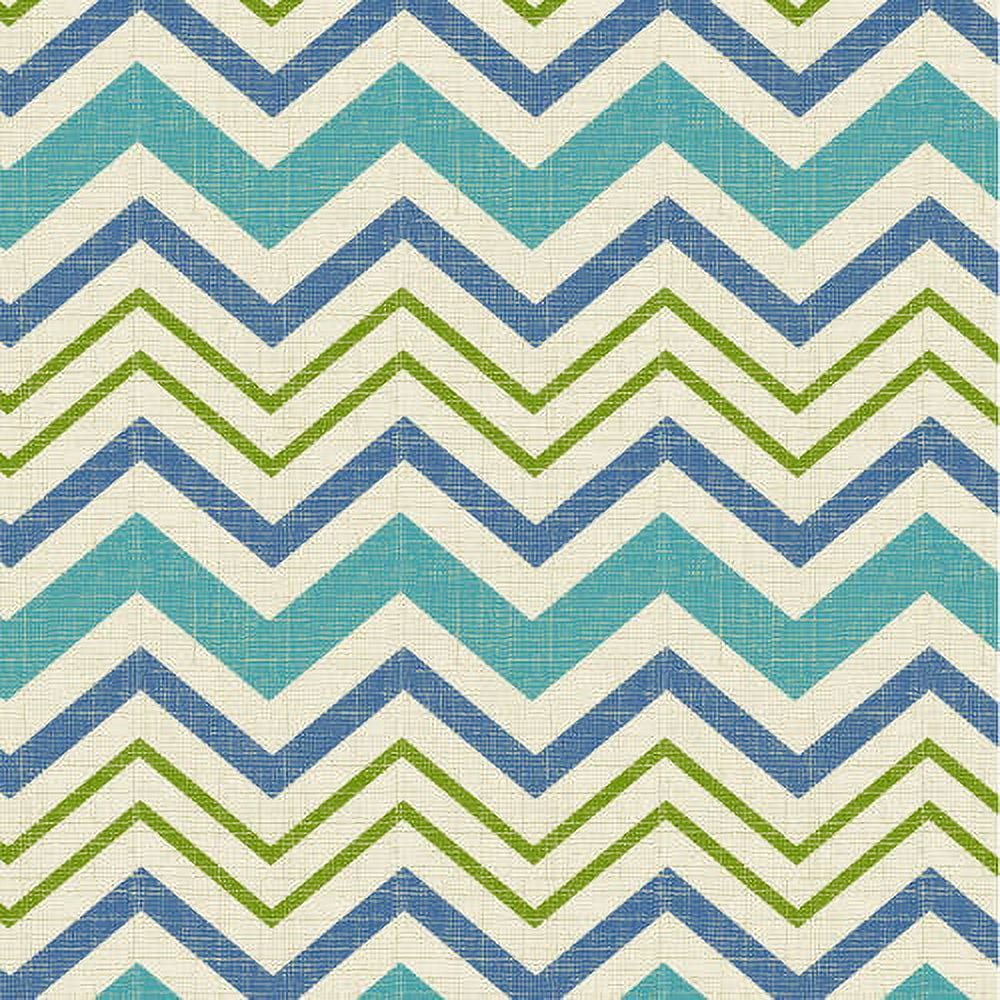 Waverly Inspirations 45" 100% Cotton Chevron Sewing & Craft Fabric 8 yd By the Bolt, Azure