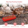 thumbnail image 3 of 4PCS Plastic Flip-Top Poultry Feeders, Automatic Rectangular Luting Chicken Feeders, No Mess No Waste Multihole Bird Feeding Dish Dispensers, 3 of 7