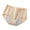 Beige, variant on Alun Women's Leak Proof Soft and Breathable Underwear Simple Solid Color Ribbing Period Panties Lightweight Breathable Mid Waisted Briefs for Menstruation Purple XL