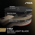 thumbnail image 4 of STIGA Carbon+ Bundle Ping Pong Paddle Set  7-ply Extra Light Carbon Fiber Blade  2mm Premium Sponge  Concave Pro Handle  2 3-Star Tournament Balls  Neoprene Racket Cover  Player Wristband, 4 of 6