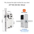 thumbnail image 2 of Tuya Biometric Fingerprint Smart Door Locker Hotel Keyless Entry Home Handle App Unlock Digital Intelligent Lock ,Smart and Convenient, 2 of 7