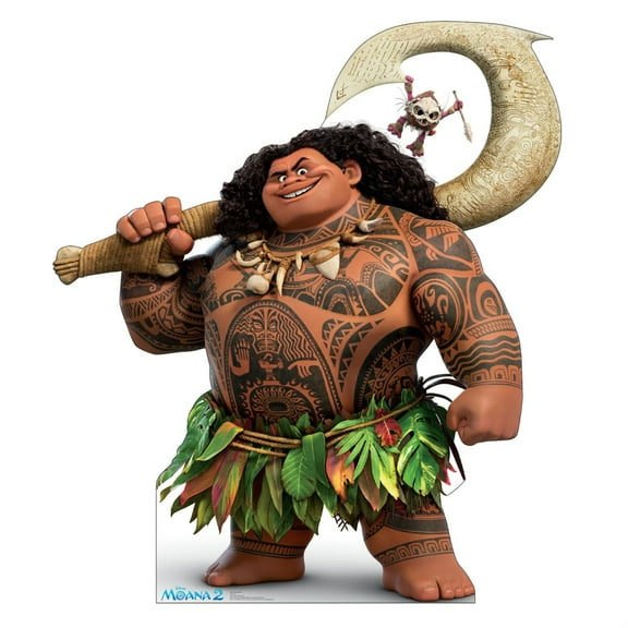 Cardboard People Maui & Kotu Life Size Cardboard Cutout Standup - Disneys Moana 2 (2024 Film)