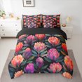 thumbnail image 2 of Manfei Vintage Rustic Flower Bedding Comforter Set 7-Piece, Plant Botanical King Bedding Sets, Western Countryside Reversible Bed Sheets, Super Cozy Room Decor, 2 of 7