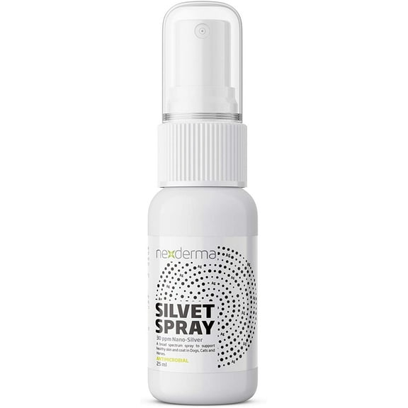 Nexderma Antiseptic Antifungal Antibacterial Medicated Itch Relief Hot Spot Spray for Dogs & Cats | First Aid Skin and Paw Cleanser | Pet Wounds Treatment, Relieves Itch Skin Irritations, Fungus- 25ml