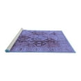 thumbnail image 2 of Ahgly Company Machine Washable Indoor Round Oriental Blue Industrial Area Rugs, 5' Round, 2 of 4