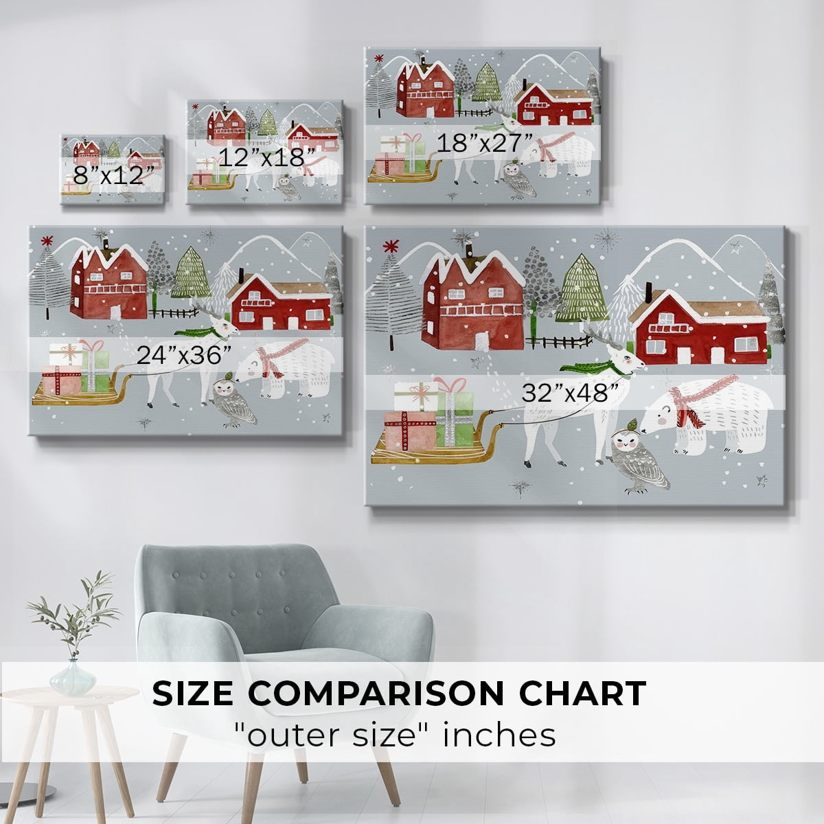 Stars and Snowflakes Collection A- Gallery Wrapped Canvas