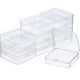 thumbnail image 1 of Contenedores de almacenamiento SATINIOR de plástico transparente, paquete de 12 unidades, 9,4 x 9,4 x 3 cm, 1 of 7