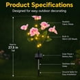 thumbnail image 5 of Rirool Solar Orchid Flower Garden Stake Lights, 7 Heads Warm White Solar Lights Outdoor Waterproof, Decorative Lights for Yard Lawn Patio Pathway, Pink 2 Pack, 5 of 8