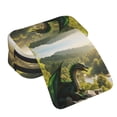 thumbnail image 4 of Hirioo Deep Forest Stone Green Dragon for Large Grid Mesh Pencil Case with Zipper Stationery Organizer Case, 4 of 7