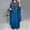 Blue, variant on Product Category Women's Casual Dress and Abaya Ensemble Elegant Long Sleeve Pullover Style for Everyday Wear