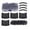 Black, variant on Sawtooth Picture Frame Hangers Double-Sided Serrated Design with Flat Head Screws, 100 Piece Metal Hanger and 200 Piece Screw Set for Photo Frames, Mirrors and Wall Decor Gold