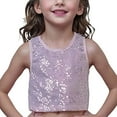 thumbnail image 2 of Rhuody T Shirts For Girl O Neck Tee Short Sleeve Sequins Daily Blouse Fashion Tops Pink 5-6 Years, 2 of 6