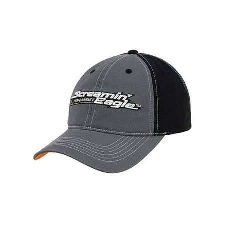 - Harley-Davidson Men's Screamin' Eagle Hang Out Baseball Cap, Gray HARLMH030800, Harley Davidson