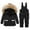Black, variant on lnmuld Two Piece Insulated Kids Snowsuit for Cold Weather Outdoor Winter Activities and Gear Size:2-3 Years