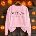 thumbnail image 5 of KHONTS Witch Woman in Total Control Here Sweatshirt Witch Shirts for Women Funny Halloween Graphic Crewneck Pullover Tops Pink S, 5 of 5