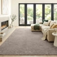 thumbnail image 2 of HOMCOM 6x9 Faux Fur Area Rug, Modern Geometric Pattern Non-Slip Carpet, Tan, 2 of 10