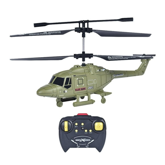 Helicóptero de control remoto, helicóptero RC para adultos, vuelos nocturnos LED, verde