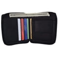 thumbnail image 4 of Mens Genuine Leather Zip Around Bifold Wallet with Snap Down Coin Purse 1356 CF, 4 of 41
