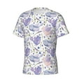 thumbnail image 5 of Qekee Lavender Flowers Classic Fit T-Shirt Men's Shirt Men's Tight Short Sleeves for Exercise, Running, Mountaineering - Lavender Flowers, 5 of 9