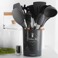thumbnail image 2 of Kitchen Utensil Set 11 Pieces Kitchen Utensils Set Kitchen Accessories Silicone & Wood Cookware Set, 2 of 4